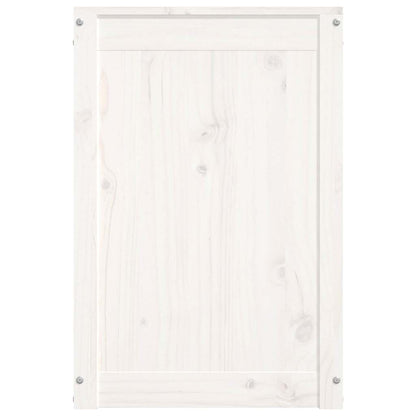Laundry Box Solid Wood Pine White 44 x 44 x 66 cm