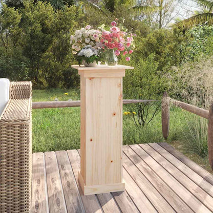 Flower Stand Solid Wood Pine Natural 40 x 40 x 90 cm