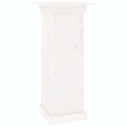 Flower Stand Solid Wood Pine White 40 x 40 x 90 cm