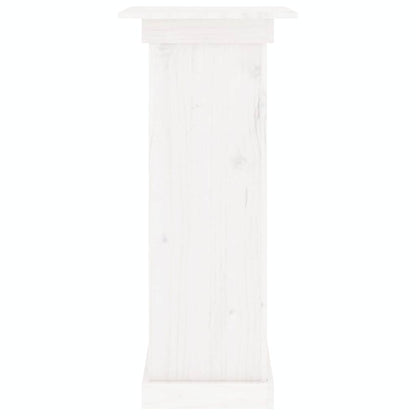Flower Stand Solid Wood Pine White 40 x 40 x 90 cm