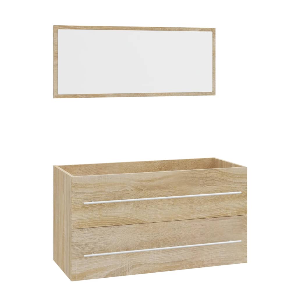 3 Piece Bathroom Furniture Sonoma oak