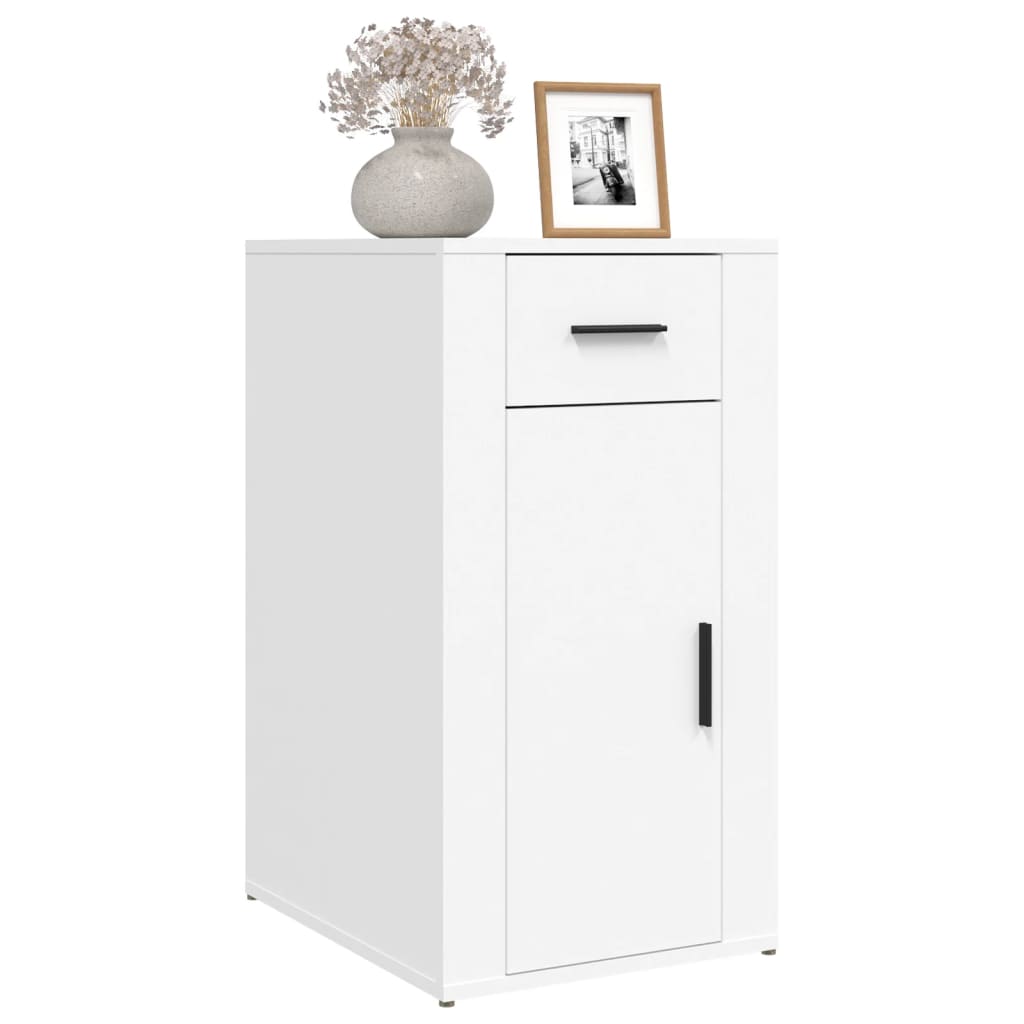 vidaXL Desk Cabinet White 40x49x75 cm Engineered Wood