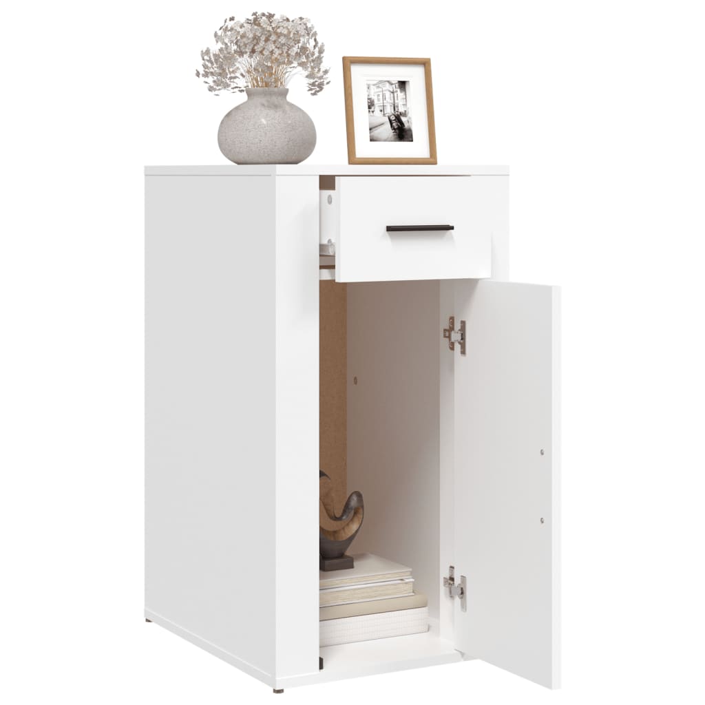 vidaXL Desk Cabinet White 40x49x75 cm Engineered Wood