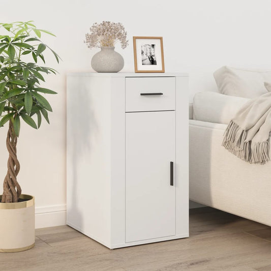 vidaXL Desk Cabinet White 40x49x75 cm Engineered Wood