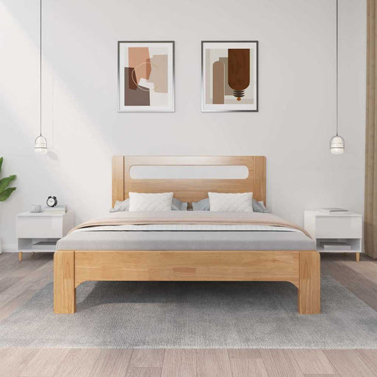 Bedside Table 50x46x50 cm Engineered Wood High gloss white