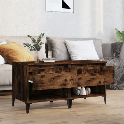 vidaXL Side Tables 2 pcs Smoked Oak 50x46x50 cm Engineered Wood