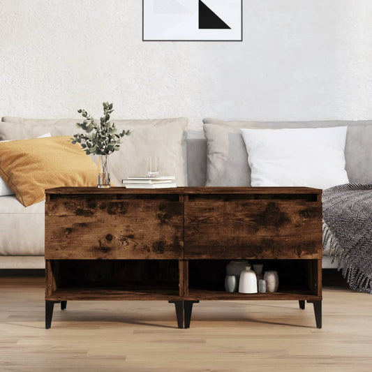 vidaXL Side Tables 2 pcs Smoked Oak 50x46x50 cm Engineered Wood