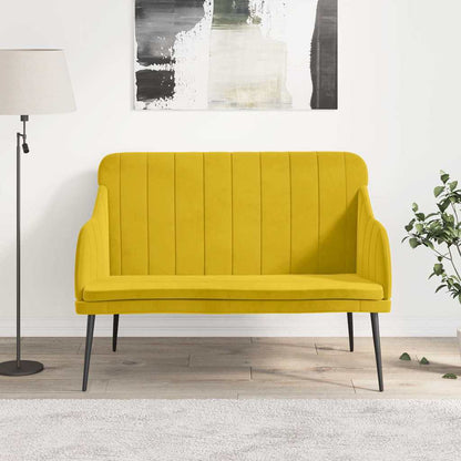 Bench 110x76x80 cm Velvet Yellow
