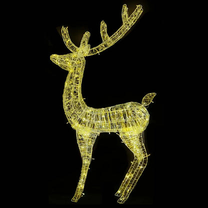 vidaXL XXL Acrylic Christmas Reindeers 250 LED 3 pcs 180 cm Warm White 5