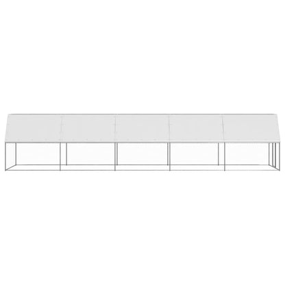vidaXL Outdoor Chicken Cage 2x10x2 m Galvanised Steel 3