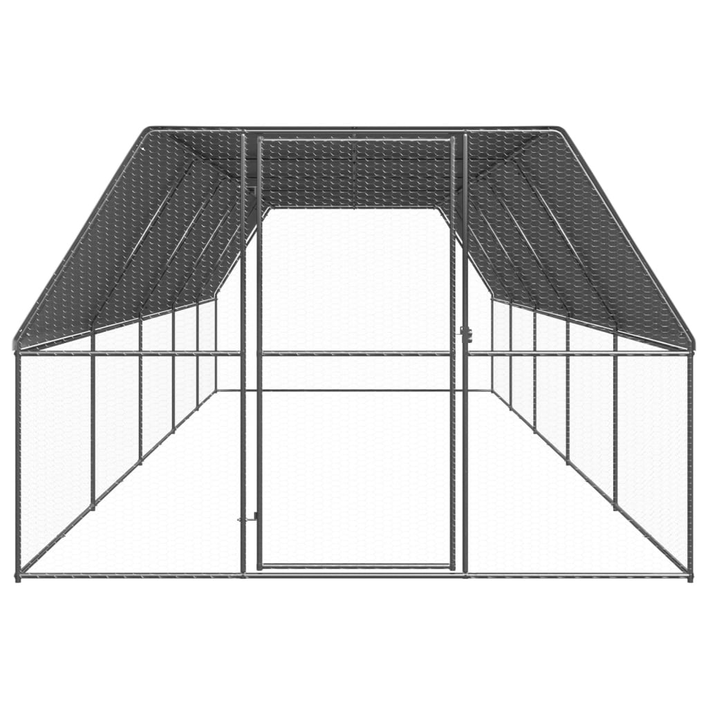 vidaXL Outdoor Chicken Cage 3x10x2 m Galvanised Steel 2