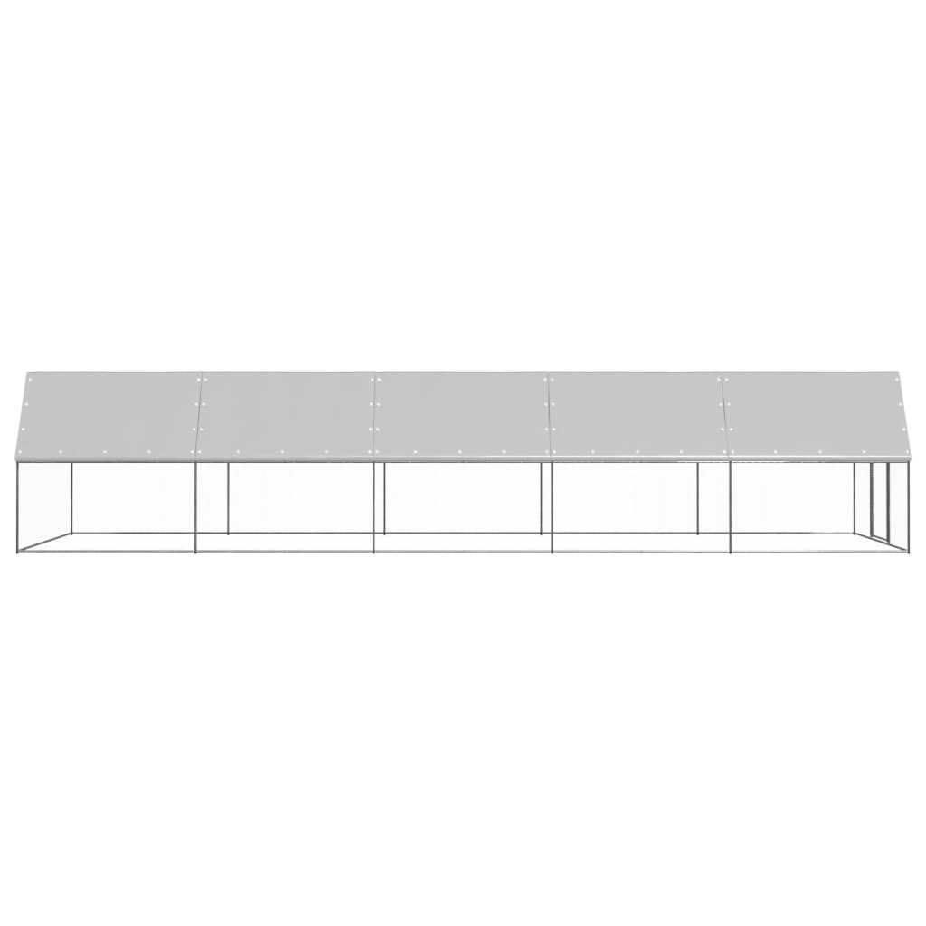 vidaXL Outdoor Chicken Cage 3x10x2 m Galvanised Steel 3