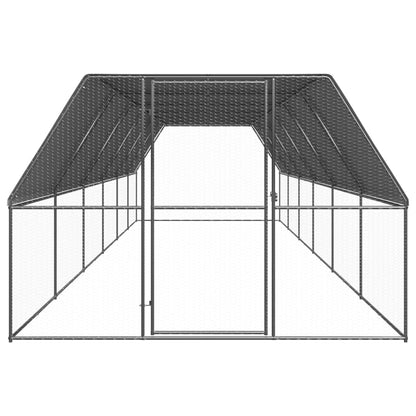 vidaXL Outdoor Chicken Cage 3x12x2 m Galvanised Steel 2