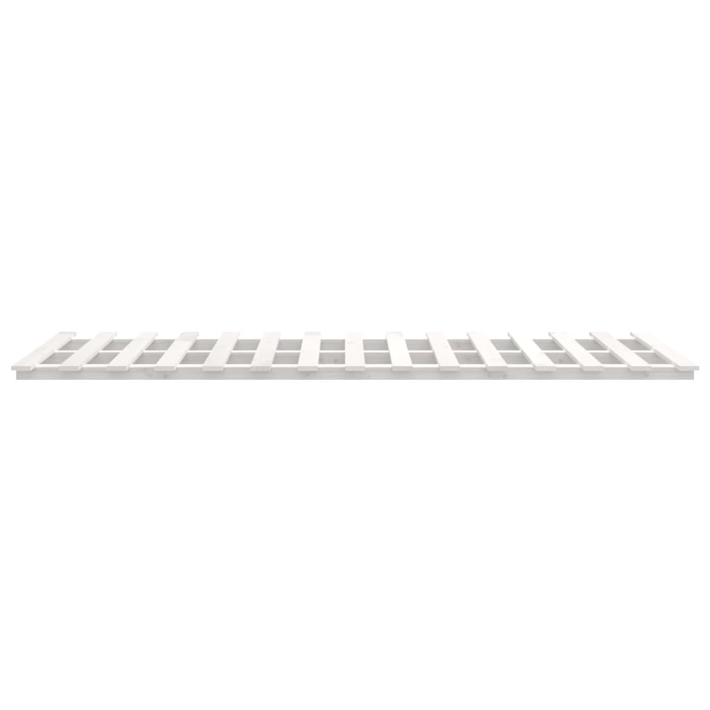 Bed Frame without Mattress Solid Wood Pine Length 200 cm White 120 cm