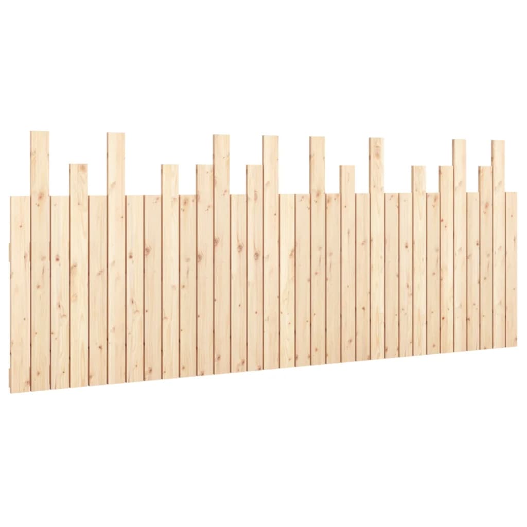 Wall Headboard 108x3x80 cm Solid Wood Pine Natural 204 x 80 cm