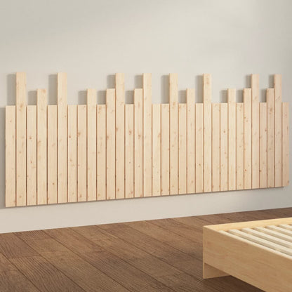 Wall Headboard 108x3x80 cm Solid Wood Pine Natural 204 x 80 cm