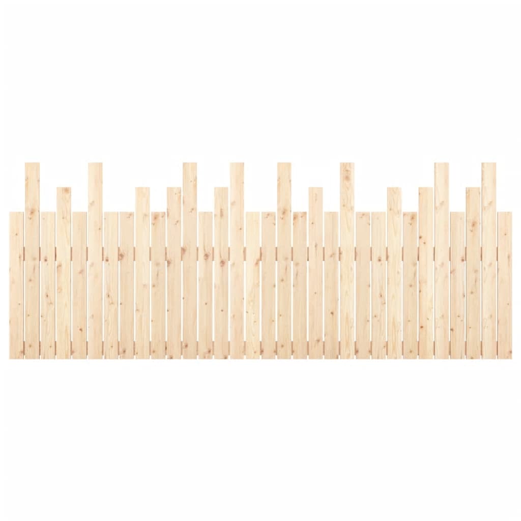 Wall Headboard 108x3x80 cm Solid Wood Pine Natural 204 x 80 cm