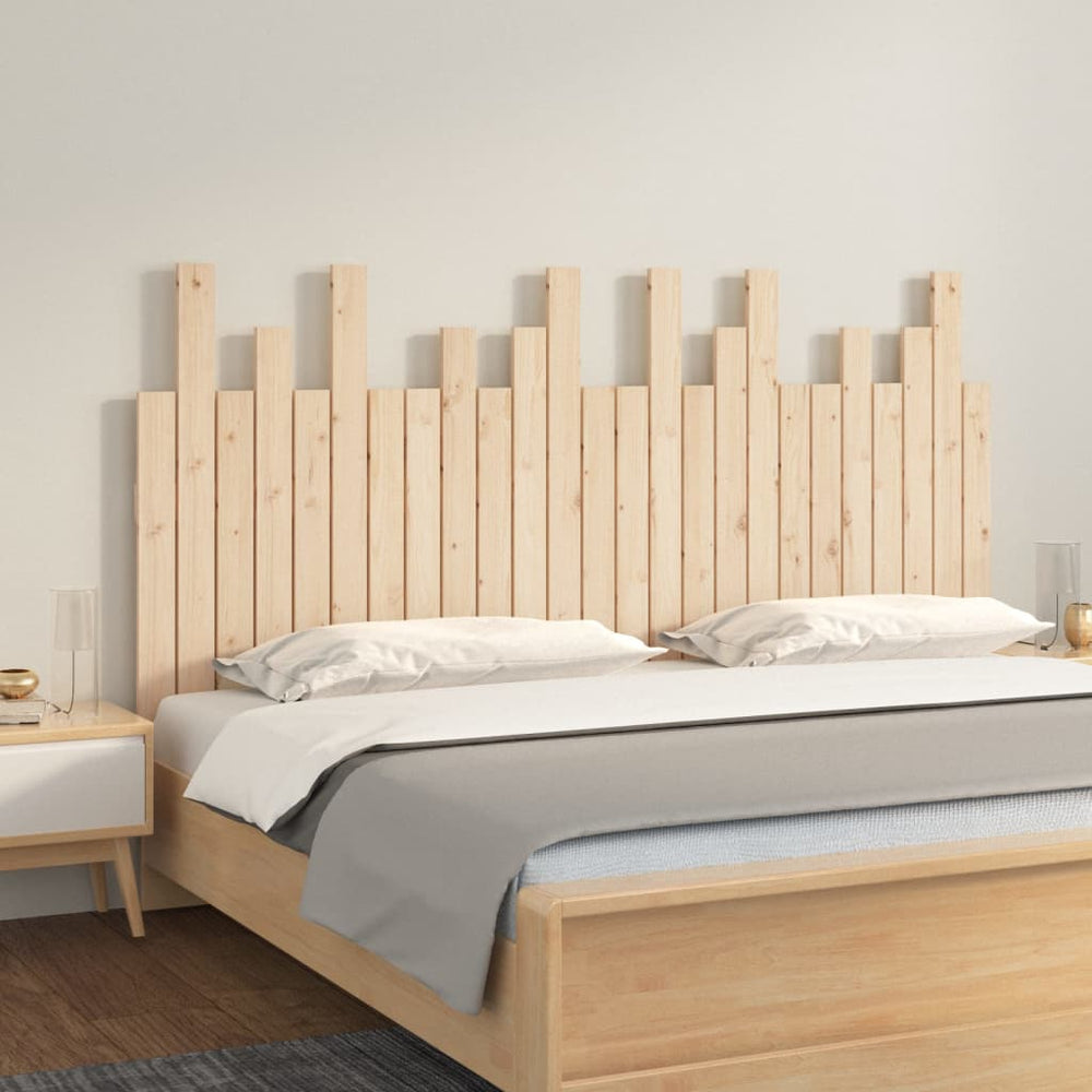 vidaXL Wall Headboard 108x3x80 cm Solid Wood Pine Natural