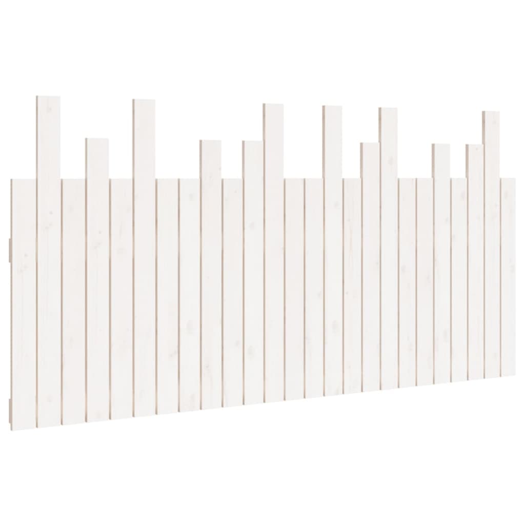Wall Headboard 108x3x80 cm Solid Wood Pine White 159.5 x 80 cm