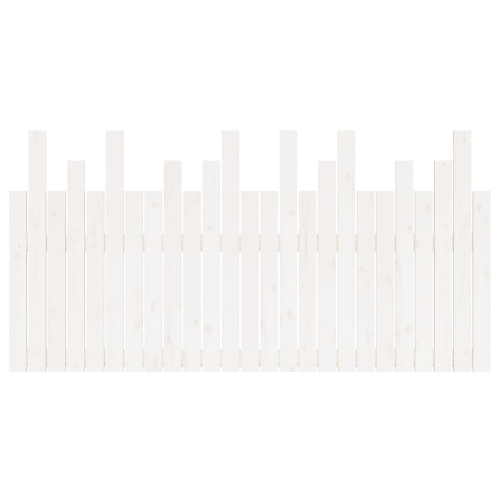 Wall Headboard 108x3x80 cm Solid Wood Pine White 159.5 x 80 cm
