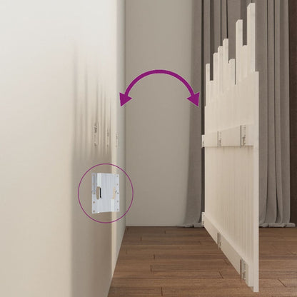 Wall Headboard 108x3x80 cm Solid Wood Pine White 159.5 x 80 cm