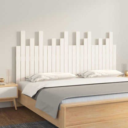 Wall Headboard 108x3x80 cm Solid Wood Pine White 159.5 x 80 cm