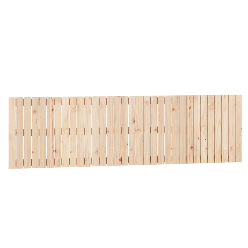 Wall Headboard 108x3x60 cm Solid Wood Pine Natural 204 cm