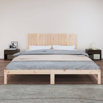 Wall Headboard 108x3x60 cm Solid Wood Pine Natural 204 cm