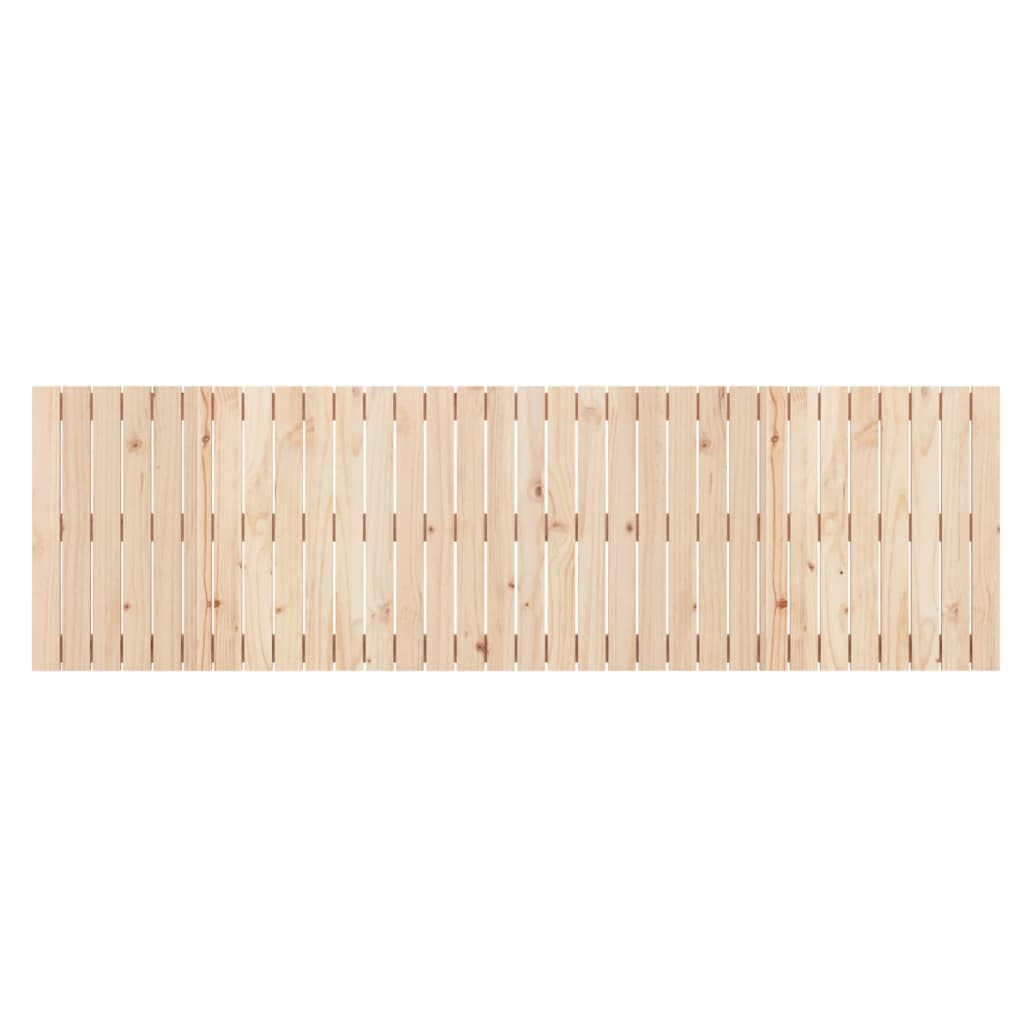 Wall Headboard 108x3x60 cm Solid Wood Pine Natural 204 cm