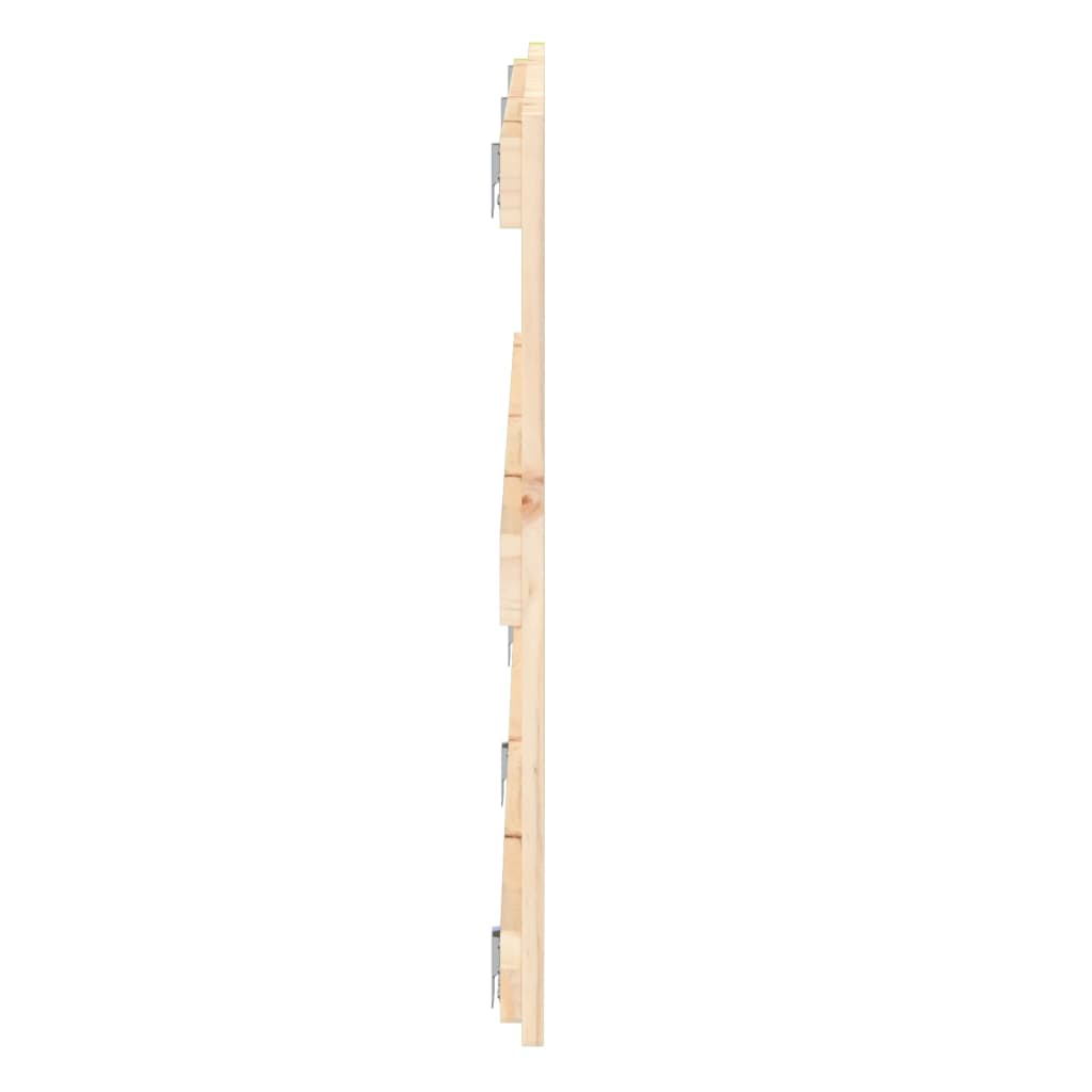 Wall Headboard 108x3x60 cm Solid Wood Pine Natural 204 cm