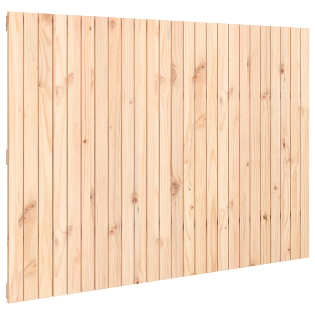 Wall Headboard 108x3x110 cm Solid Wood Pine Natural 159.5 cm