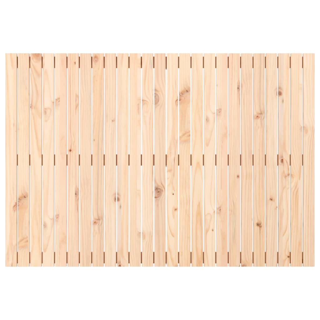 Wall Headboard 108x3x110 cm Solid Wood Pine Natural 159.5 cm
