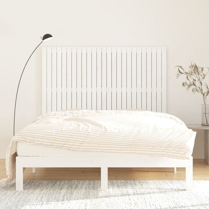 Wall Headboard 108x3x110 cm Solid Wood Pine White 159.5 cm