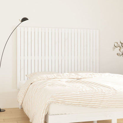 Wall Headboard 108x3x110 cm Solid Wood Pine White 159.5 cm