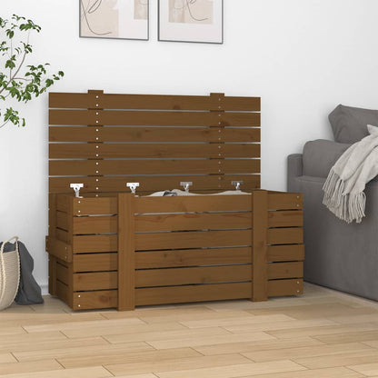 Storage Box 58x40,5x42 cm Solid Wood Pine Honey brown 91 x 40.5 x 42 cm