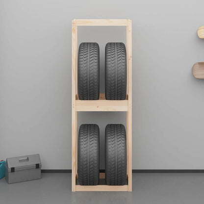 Tire Rack Solid Wood Pine 63 x 40 x 180 cm