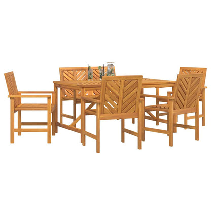 vidaXL Garden Dining Set 6 pcs Brown Solid Acacia Wood 3