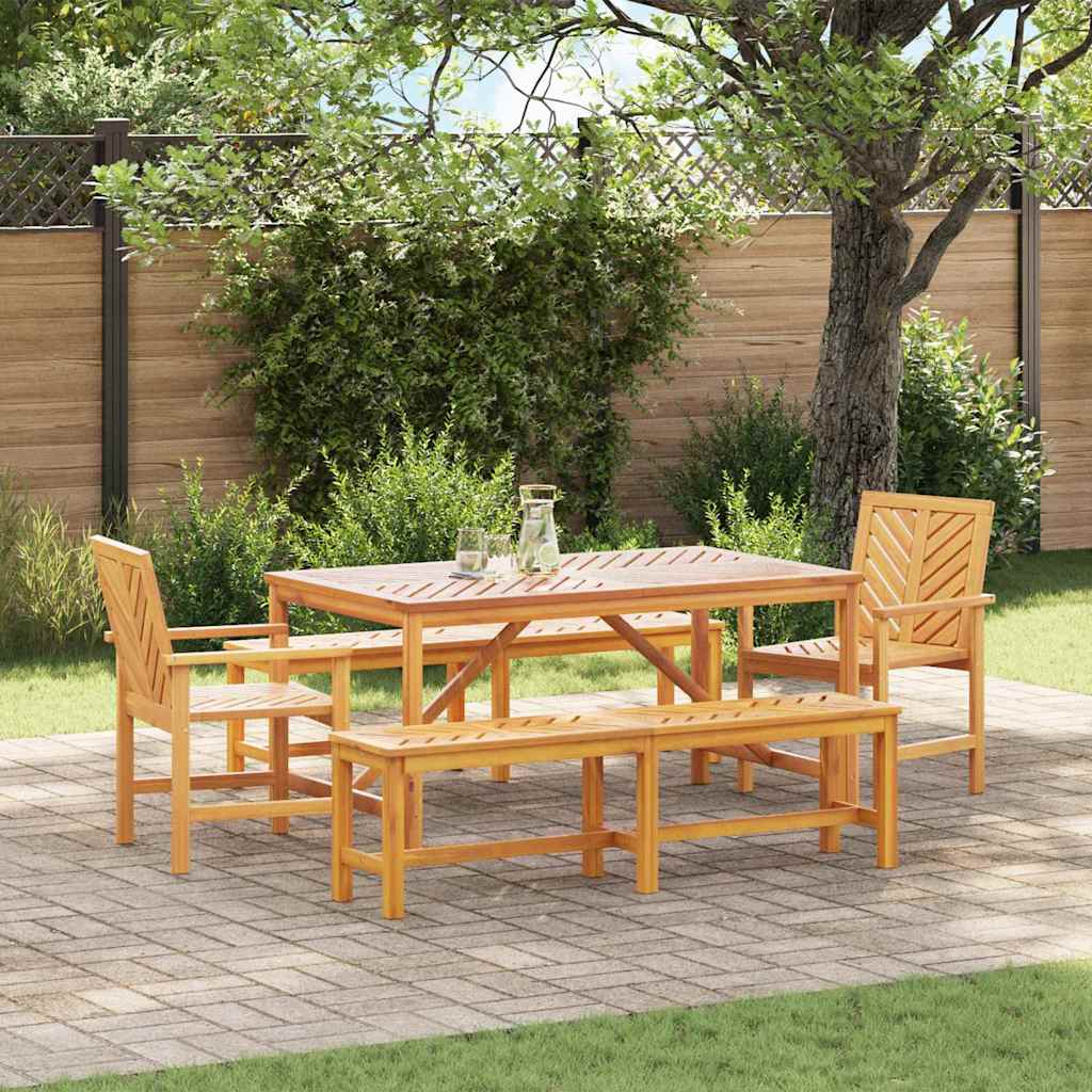 vidaXL Garden Dining Set 5 pcs Brown Solid Acacia Wood 1
