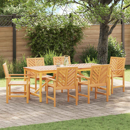 vidaXL Garden Dining Set 7 pcs Brown Solid Acacia Wood 1
