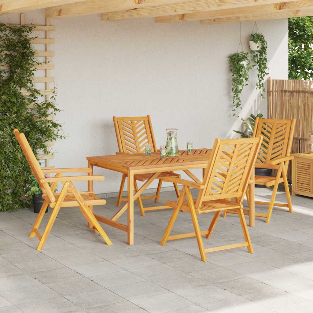vidaXL Garden Dining Set 5 pcs Brown 150 x 90 x 74 cm 4