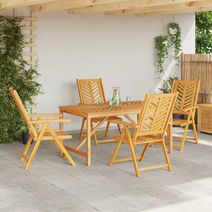 vidaXL Garden Dining Set 5 pcs Brown 150 x 90 x 74 cm 4