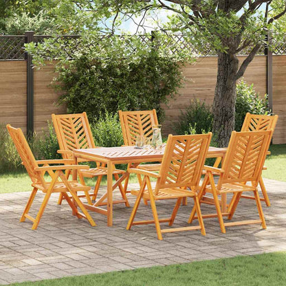 vidaXL Garden Dining Set 7 pcs Brown Solid Acacia Wood 1