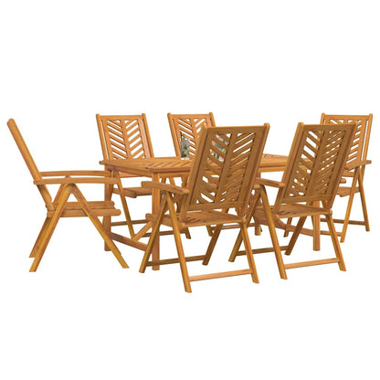 vidaXL Garden Dining Set 7 pcs Brown Solid Acacia Wood 3