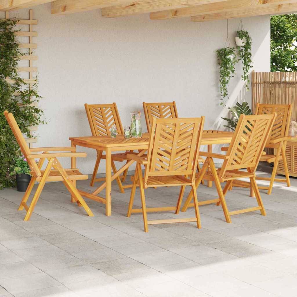 vidaXL Garden Dining Set 7 pcs Brown Solid Acacia Wood 4