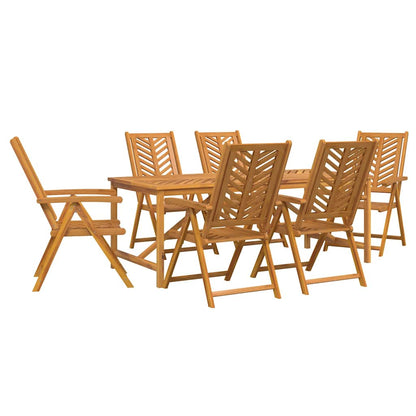 vidaXL Garden Dining Set 7 pcs Brown Solid Acacia Wood 2