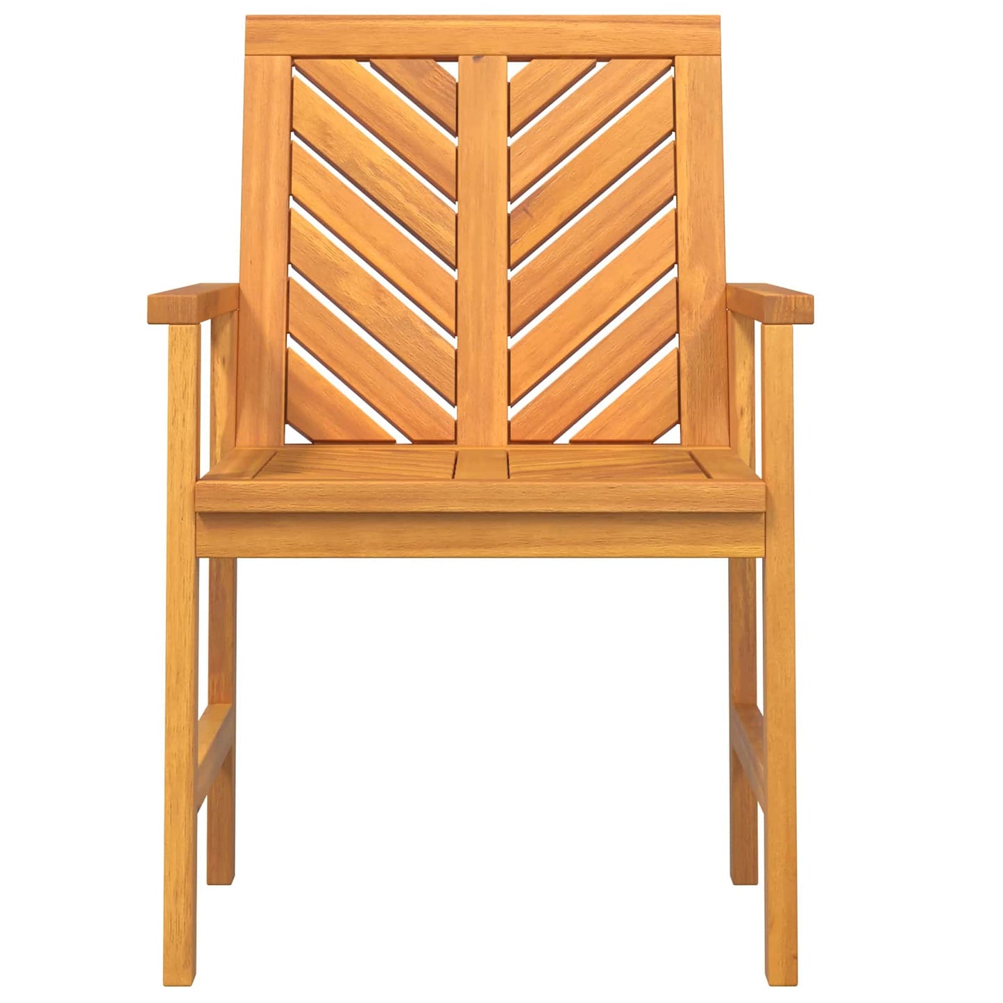 vidaXL Dining Chair 8 pcs Natural Solid Acacia Wood 5