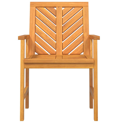 vidaXL Dining Chair 8 pcs Natural Solid Acacia Wood 5