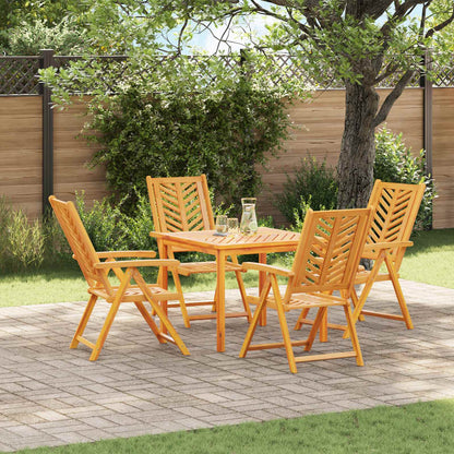 Garden Chair Brown Solid Acacia Wood 4