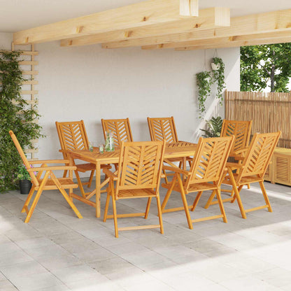 Garden Chair Brown Solid Acacia Wood 8