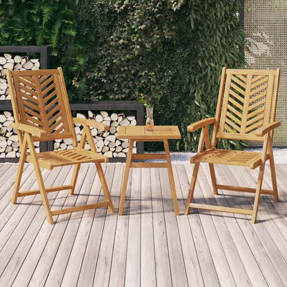 Garden Chair Brown Solid Acacia Wood 2
